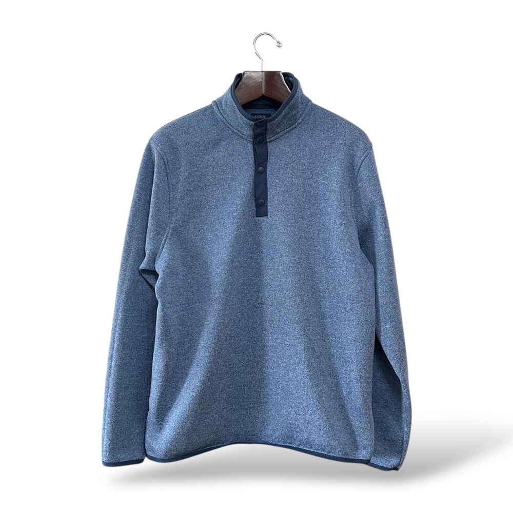 J.Crew Factory Blue Quarter-Zip Pullover, Large
